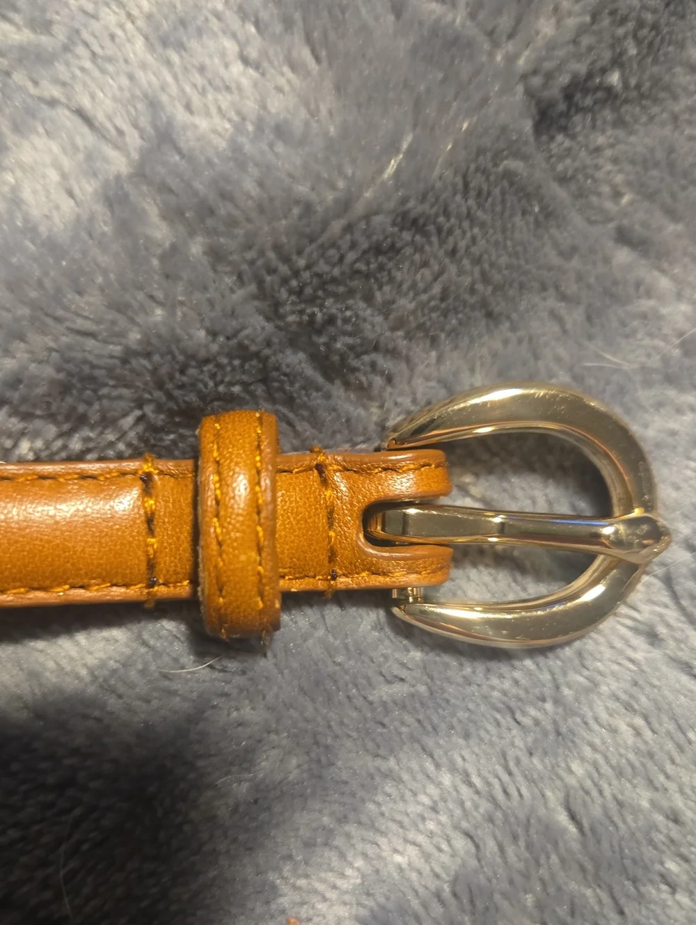 Elie Tahari Slim Skinny Tan Leather Belt 36” Silver Metallic Buckle-Size Small